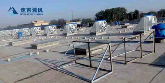 混泥土厂房安装屋顶风机用于发电厂高温车间无锡宜兴公司